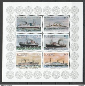 St.Vincent Transport Ships & Boats 1Kb ** Stamps Pk384