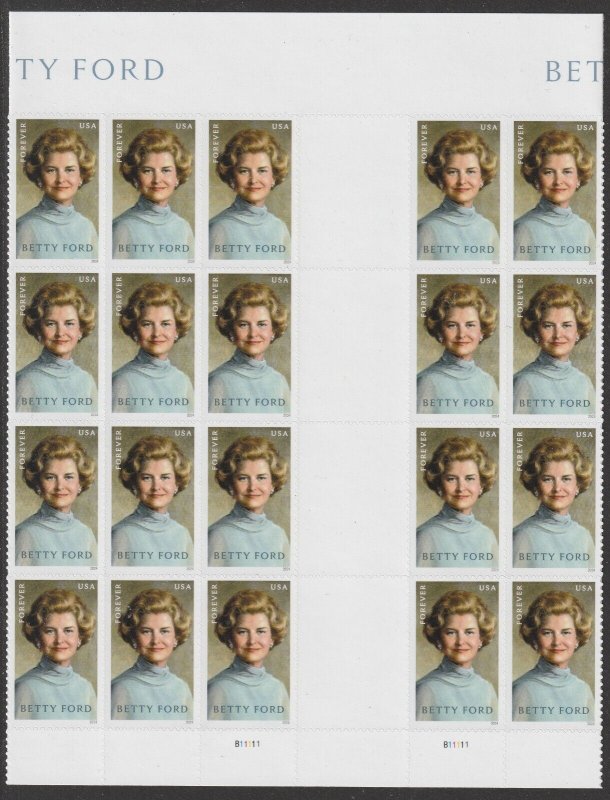 US 5852 Betty Ford F vert gutter block 20 B MNH 2024