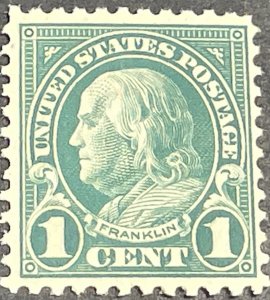 U.S.# 552-MINT/NEVER HINGED--SINGLE--WASHINGTON--DEEP GREEN--1923