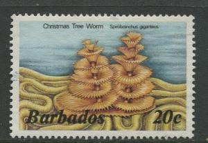 Barbados -Scott 645 -  Marine Life Issue - 1985-86 - FU - Single 20c Stamps