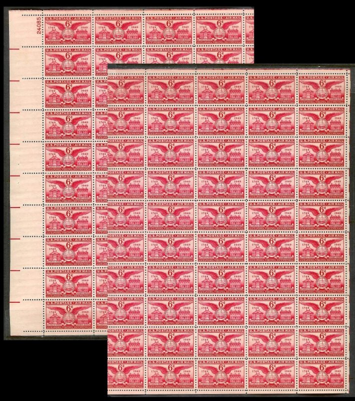 UNITED STATES (50) Complete Sheets Stamps ALL Mint Never Hinged FV=$99+