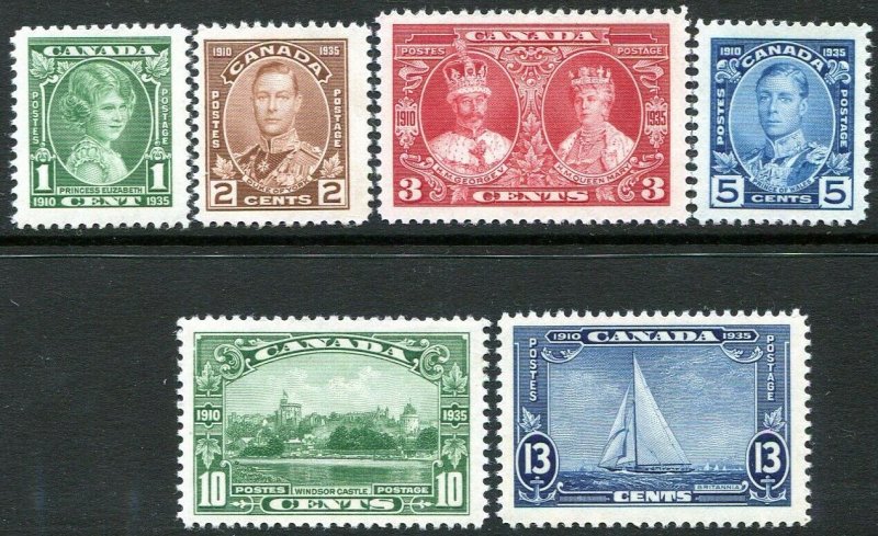 CANADA-1935 Silver Jubilee Set Sg 335-340 MOUNTED MINT V35432