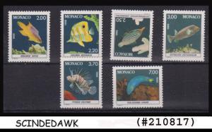 MONACO - 1988 FISH OCEANOGRAFIC MUSEUM / MARINE LIFE - 6V - MINT NH