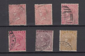 Bermuda QV 1875/83 Collection Of 6 To 1/- VFU JK7822