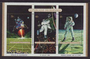 Burundi 302 Moon Landing Souvenir Sheet MNH VF