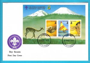 1998 Gambia World Scout Jamboree Chile vicuna sailing SS FDC