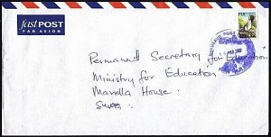 FIJI 2007 cover to suva ex Savusavu with 20c small xx on 6c bird overprint.98490