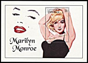 Dominica 1746, MNH, Marilyn Monroe souvenir sheet