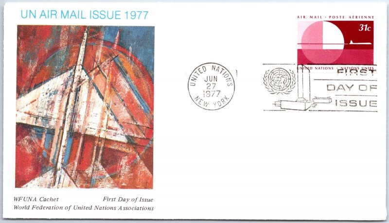 UN UNITED NATIONS FIRST DAY OF ISSUE COVER WFUNA SPECIAL CACHET #4