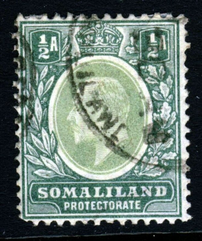 SOMALILAND King Edward VII 1905 ½d. Dull Green/Green Wmk Mult Crown CA SG 45 VFU