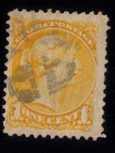 CANADA Sc #35 Used 1c Yellow QV F-VF