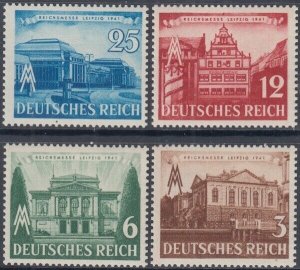 GERMANY Sc # 498-501 CPL MNH SET of 4 - DIFF VIEWS of LEIPZIG