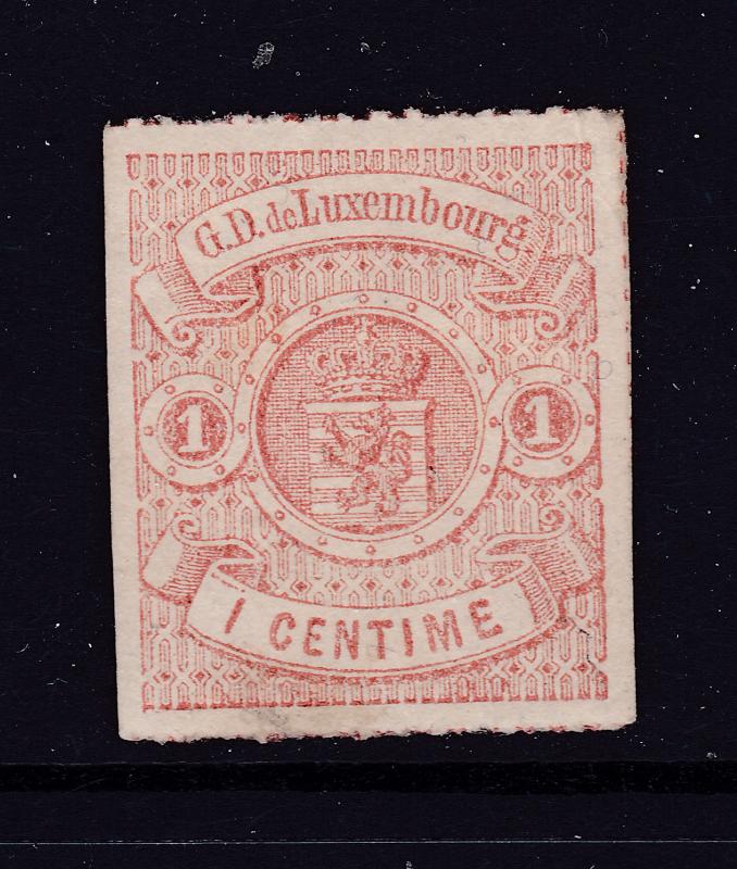 Luxembourg an old 1c MH roulette from 1859