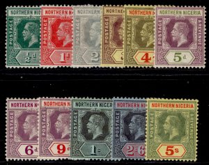 NORTHERN NIGERIA GV SG40-50, 1912 SHORT set, M MINT. Cat £80.