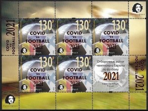 Russia. Finland. 2021. - Russia. 2021. Peterspost. The overprint COVID vs FOOTB