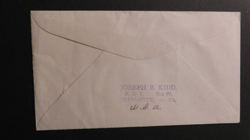 1947 Jeannette PA to Adelaide S Australia Patriotic WWII Cover Manpower Warpower