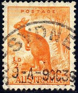 Kangaroo, Australia stamp SC#166a used