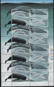 CANADA, 1871a  MNH SHEET OF WHALES