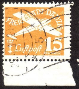 1938, Danzig, 15pfg, Used, Sc C43, Mi 299