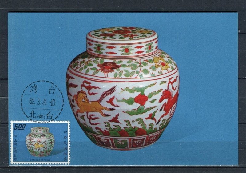 TAIWAN; 1973 Chinese Porcelain issue used Stamped Special Postal Card