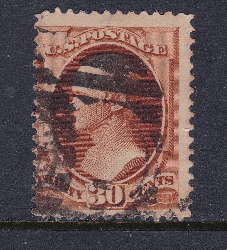 USA a 30c brown used from the 1870 series