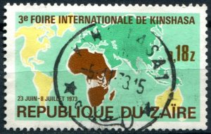 Zaire Sc#795 Used, 0.18z multi, 3rd International Fair, Kinshasa (1973)