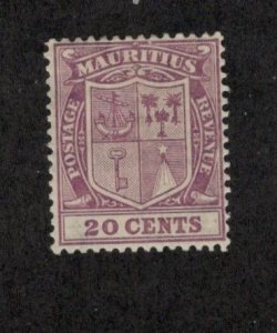 MAURITIUS  178  SINGLE  20¢  MINT HINGED  SHERWOOD STAMP