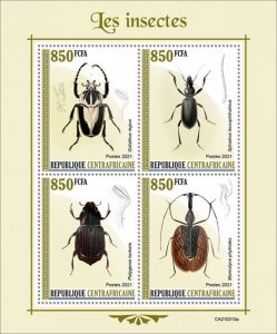C A R - 2021 - Insects - Perf 4v Sheet - Mint Never Hinged