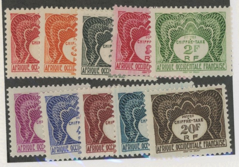 French West Africa #J1-J10 Unused Single (Complete Set)