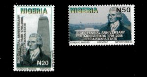 Nigeria 2007 - Bicentennial of Mungo Park - Set of 2v - Scott 799-800 - MNH