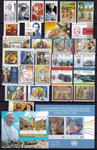 2015 Vatican - Complete year set -Sc #1582-1611 -  MNH**