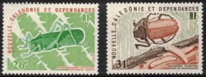 NEW CALEDONIA 1977 Insects; Scott 422-23; MNH