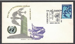 Argentina # 765 , United Nations Day FDC - I Combine S/H