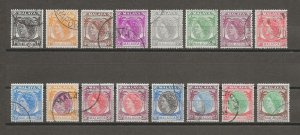 MALAYA/MALACCA 1954/57 SG 23/38 USED Cat £120