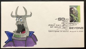 2023 Go Beyond FDC HAND DRAWN CACHET Ardis Quick Buzz Lightyear Space Villain