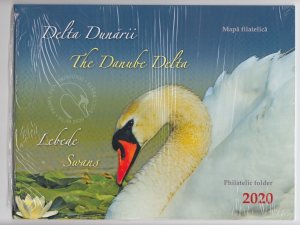 ROMANIA 2020 FOLDER STAMPS SWAN DANUBE DELTA UNESCO PROTECTED MNH POST BIRDS