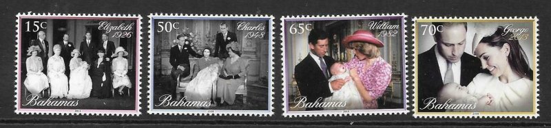 BAHAMAS SG1672/5 2014 ROYAL CHRISTENING MNH