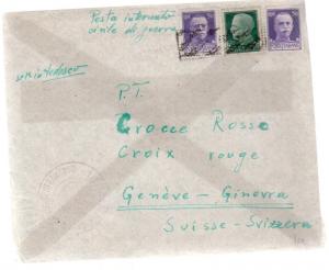 WW 2 Ferramonti Italy Internment Camp Cover to IRC F. Bergmann