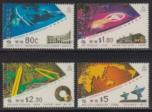 Hong Kong 1993 Science and Technology Stamps Set of 4 MNH