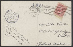 1910 Post Card Winnipeg to Amsterdam Holland 2c UPU Rate