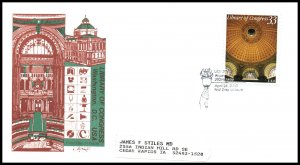 US 3390 Library of Congress Artmaster Label FDC