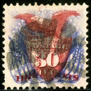 US Stamps # 121 Used Superb Gem blazing color very choice w/ neat cancel