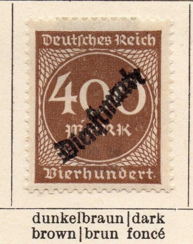 Germany 1923 Early Issue Fine Mint Hinged 400m. Optd 216947