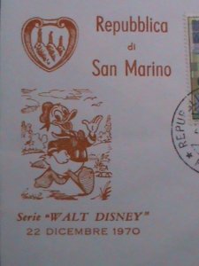 ​SANMARINO-1970 SC# 736-40 FDC-WALT DISNEY CARTOON S-MINT FDC VERY FINE.