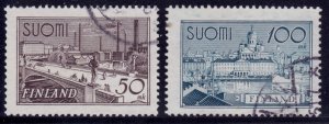 Finland, 1942, Hame Bridge & Harbour, sc#239-40, used,++