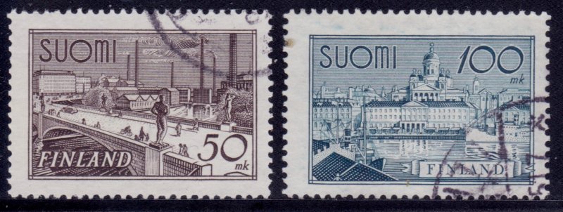 Finland, 1942, Hame Bridge & Harbour, sc#239-40, used,++