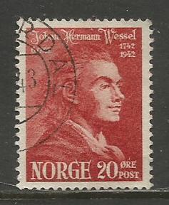 Norway   #252  Used  (1942)  c.v. $0.50
