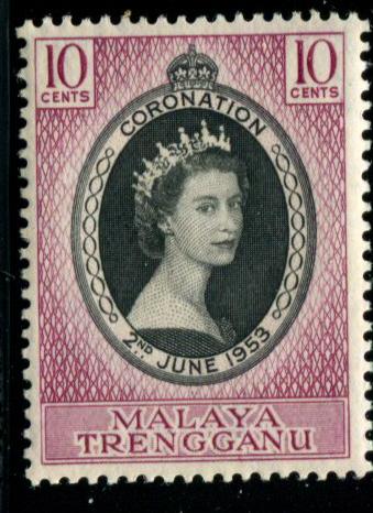 MALAYA-TRENGGANU 74 MNH 1953 Coronation