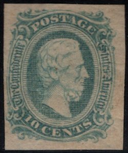 US #CONFEDERATE US #11 VF/XF mint never hinged four nice margins,  great colo...