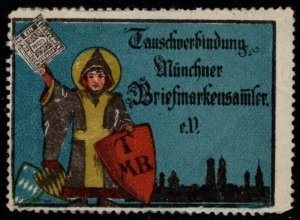 1920's German Poster Exchange Connection For Munich Stamp Collectors Used